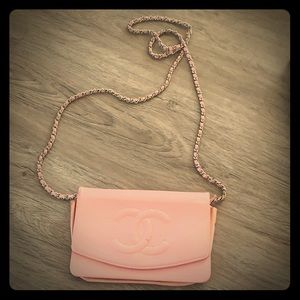 Chanel Wallet-On-chain caviar pink flap bag